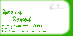 maria kempf business card